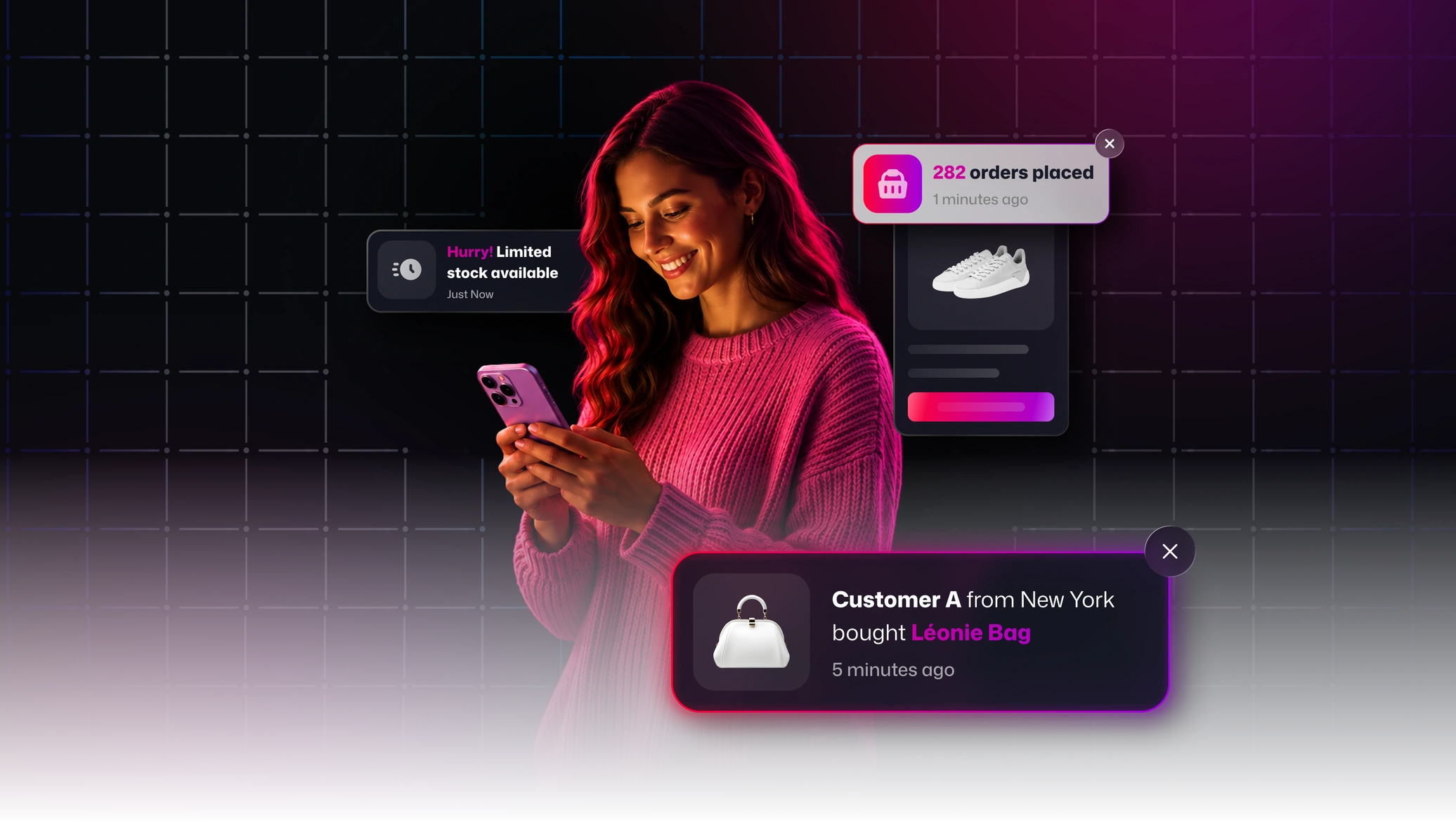 Salepop: sales popup widgets on a storefront